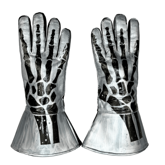 Silver Skeleton Gloves