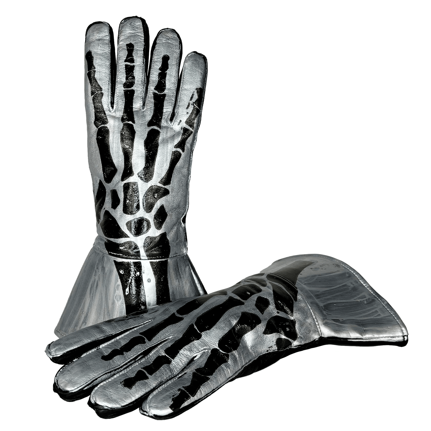 Silver Skeleton Gloves