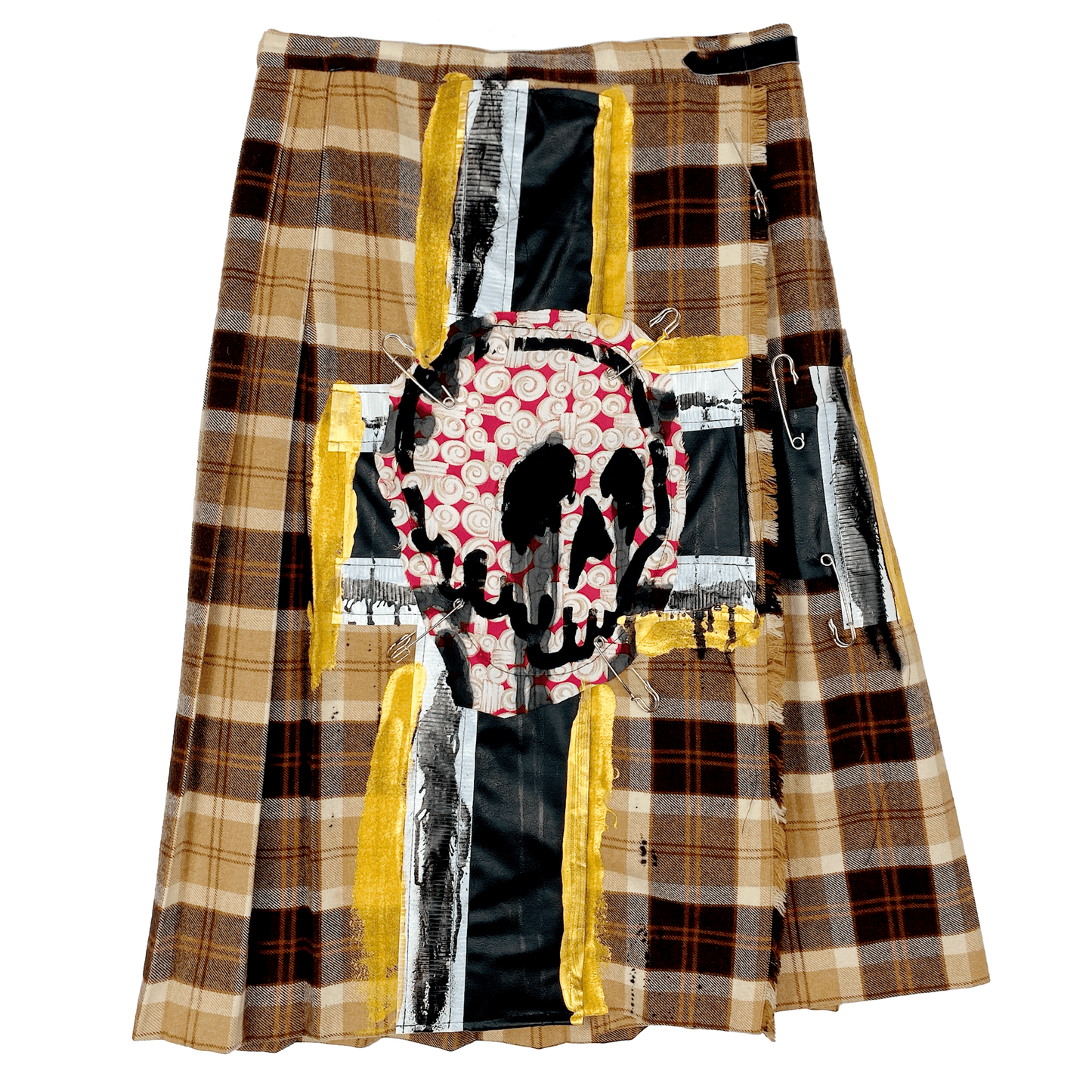 Crucified Skull Tartan Long Kilt