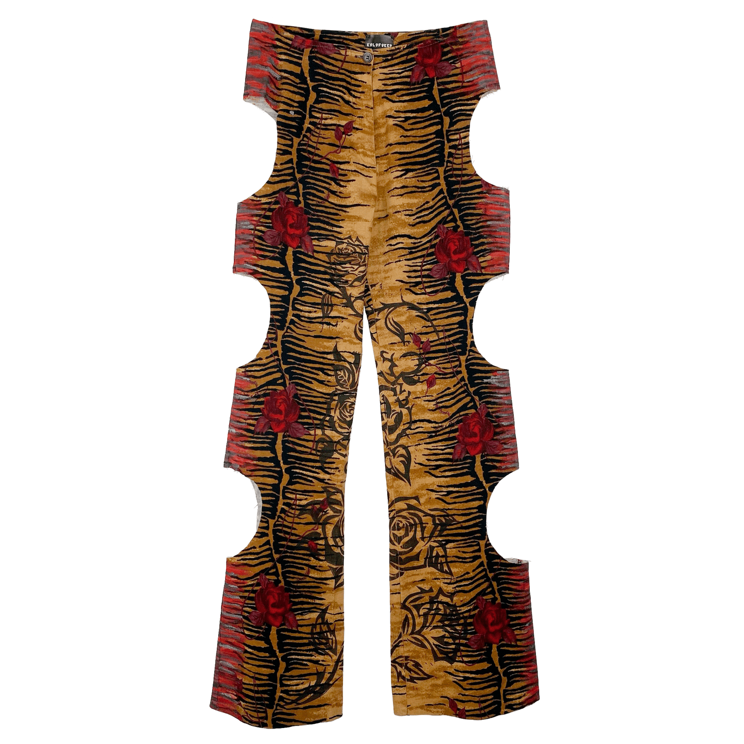 Animal Print Rose Y2K Pants