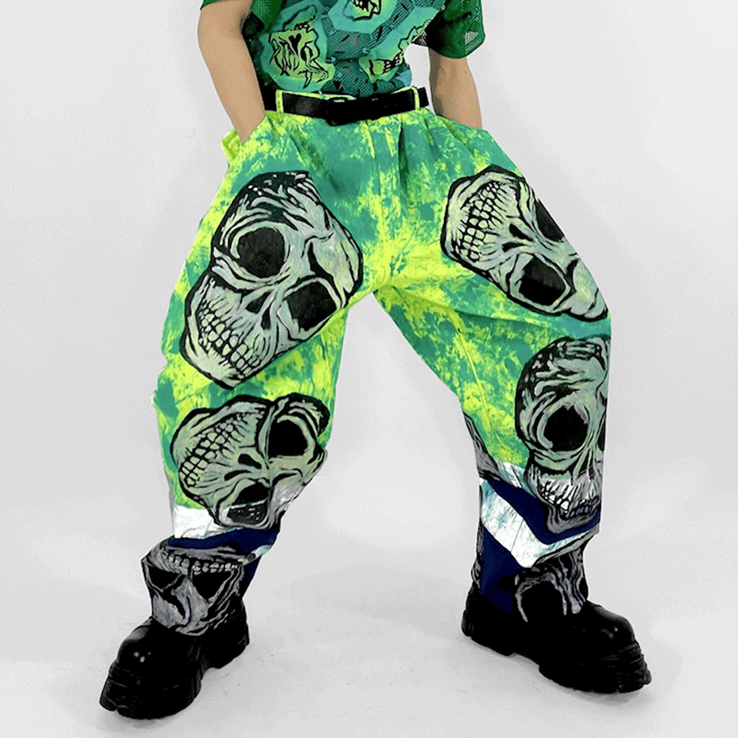 Mega Skull Worker Oversize Pants