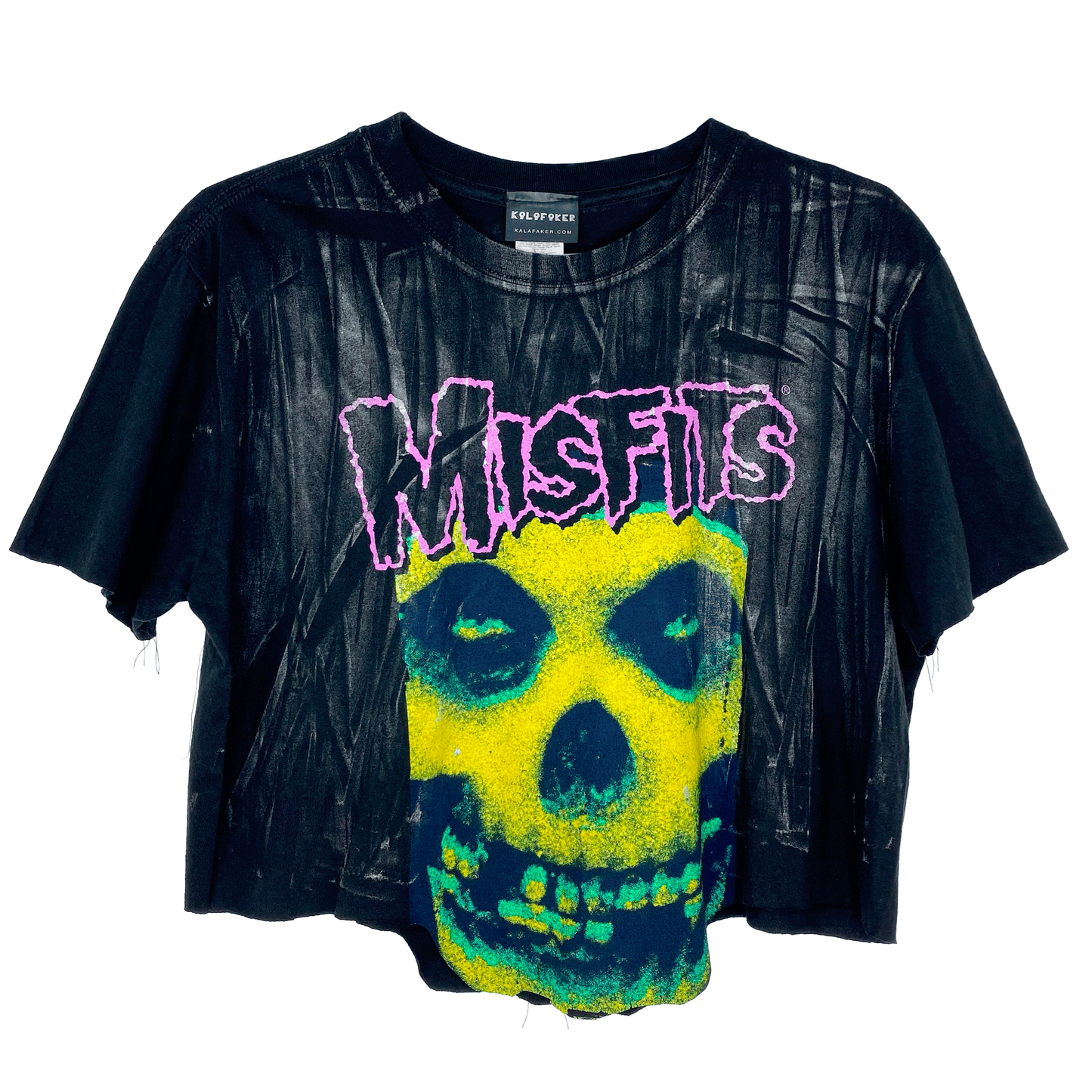 Neon Mega Skull Crop T-Shirt