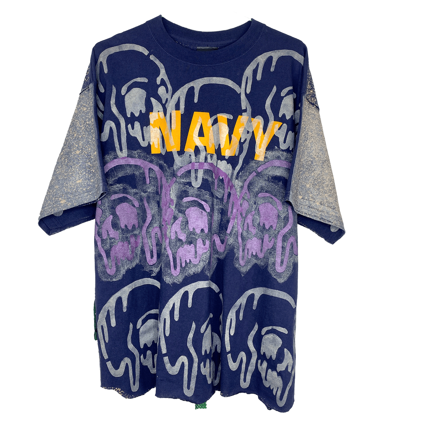 Melted Skull Navy T-Shirt