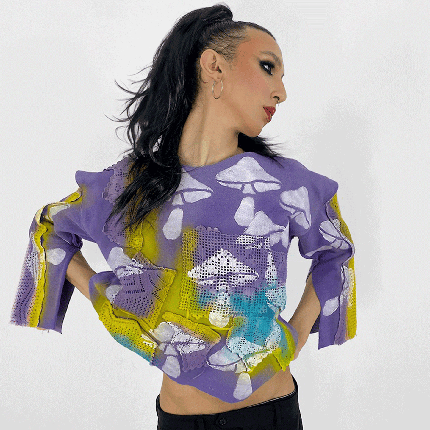 Psychedelic Mushroom Violet Sweatshirt