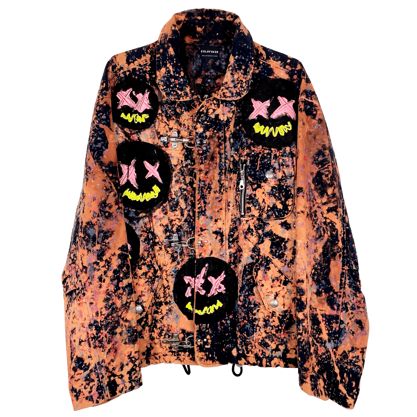 Dripping Black Faces Denim Jacket