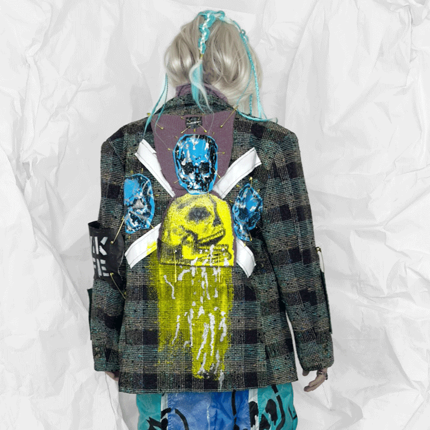 Collage Life Punk Blazer