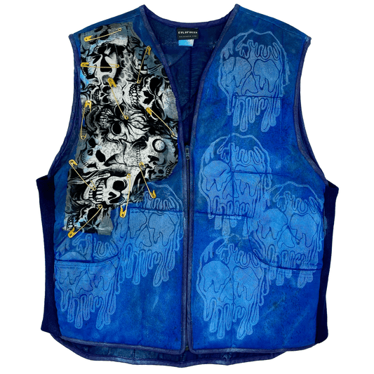 Melted Skulls Glitter Vest