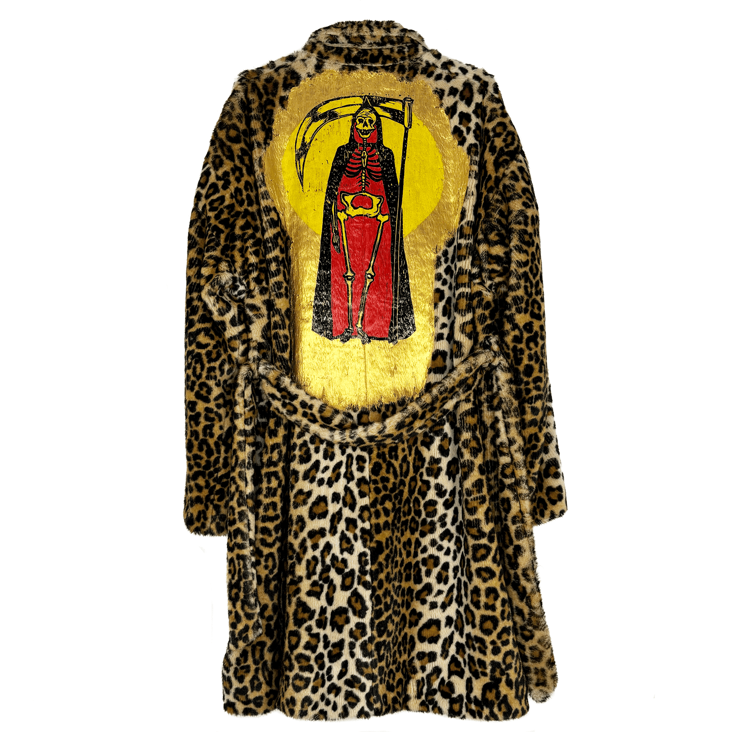 San La Muerte Synthetic Fur Coat