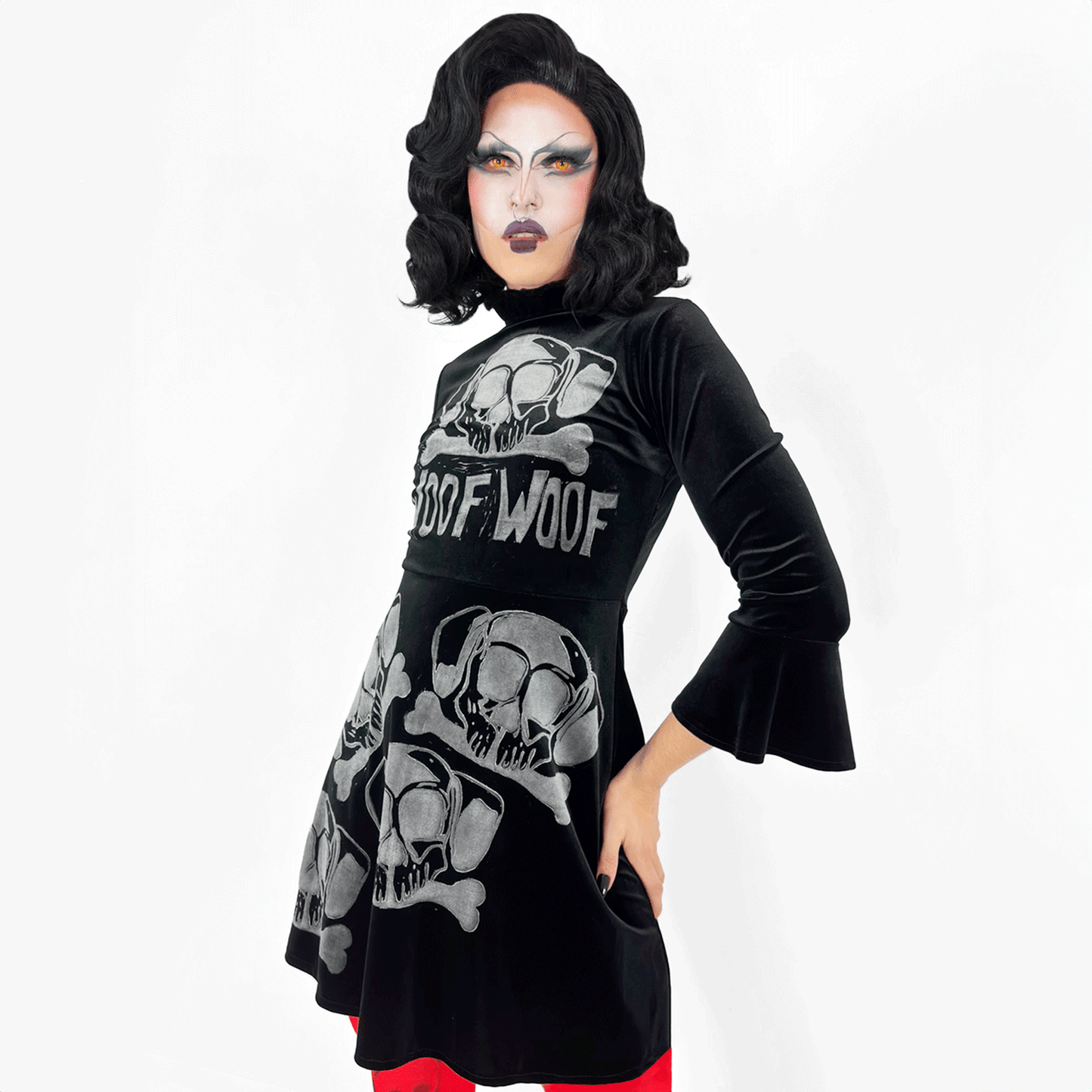 Vamp Woof Woof Velvet Dress